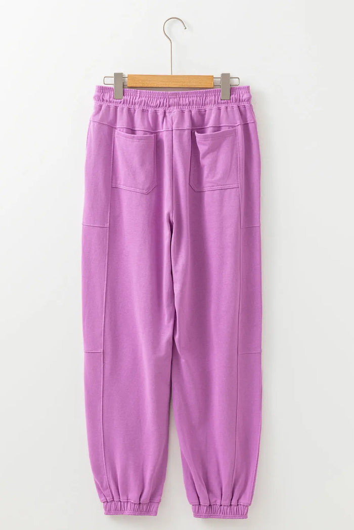 Drawstring Elastic Waistband Joggers - Bottoms/Pants & Culotte