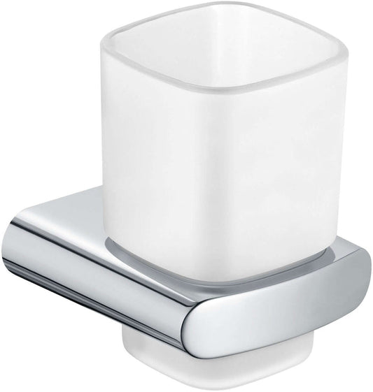 Elegance Tumbler Holder with Crystal Glass Fitted Tumbler - Keuco