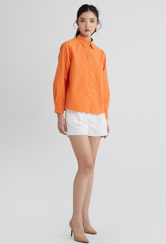 Elegant Crystal Button-Up Shirt