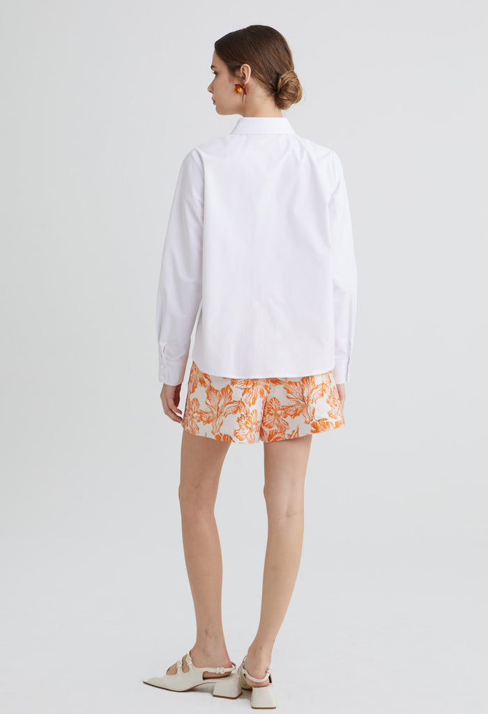 Elegant Crystal Button-Up Shirt