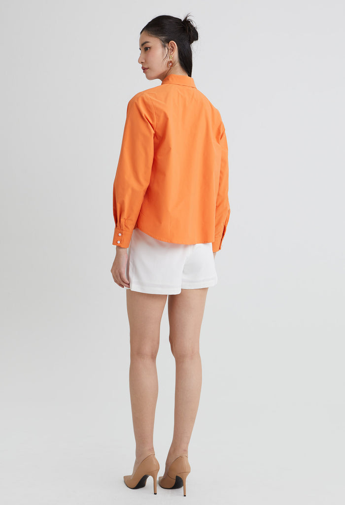 Elegant Crystal Button-Up Shirt