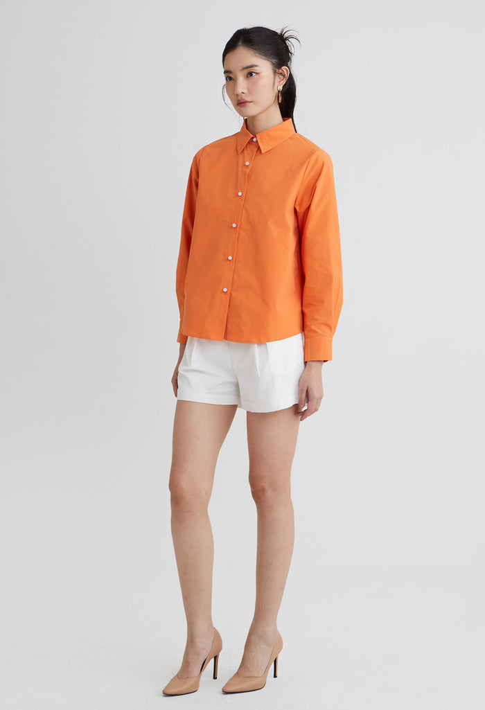 Elegant Crystal Button-Up Shirt