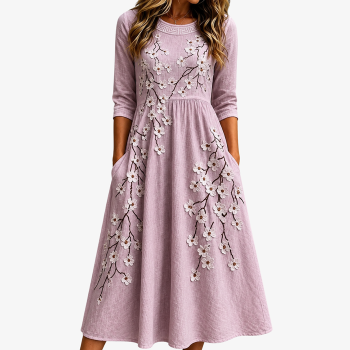 Elena | Orchard Bloom Midi Dress