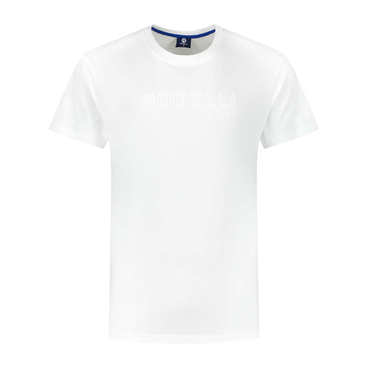 Rogelli Casual Enjoy Life t-shirt korte mouwen heren wit voorkant.