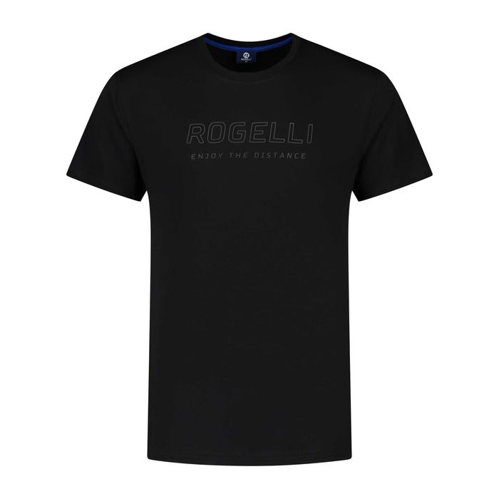 Rogelli Casual Enjoy Life t-shirt korte mouwen heren zwart voorkant.