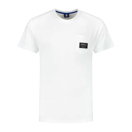 Rogelli Casual t-shirt korte mouwen heren wit voorkant.