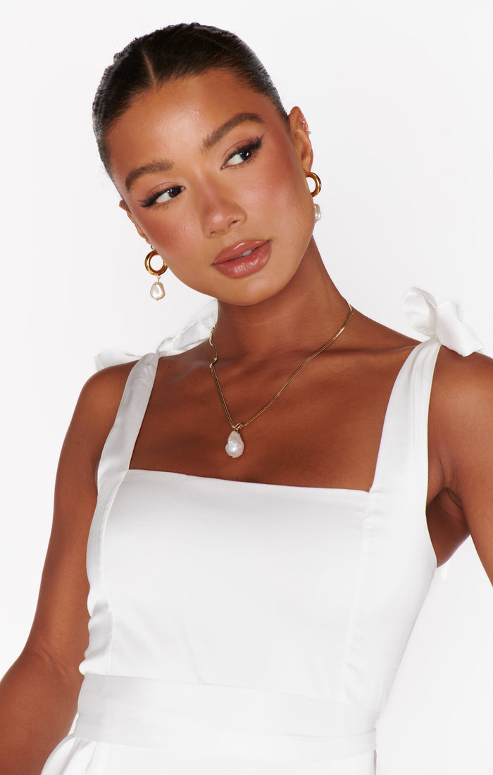 Faithy Jewels Ivy Hoops ~ Gold/Pearl