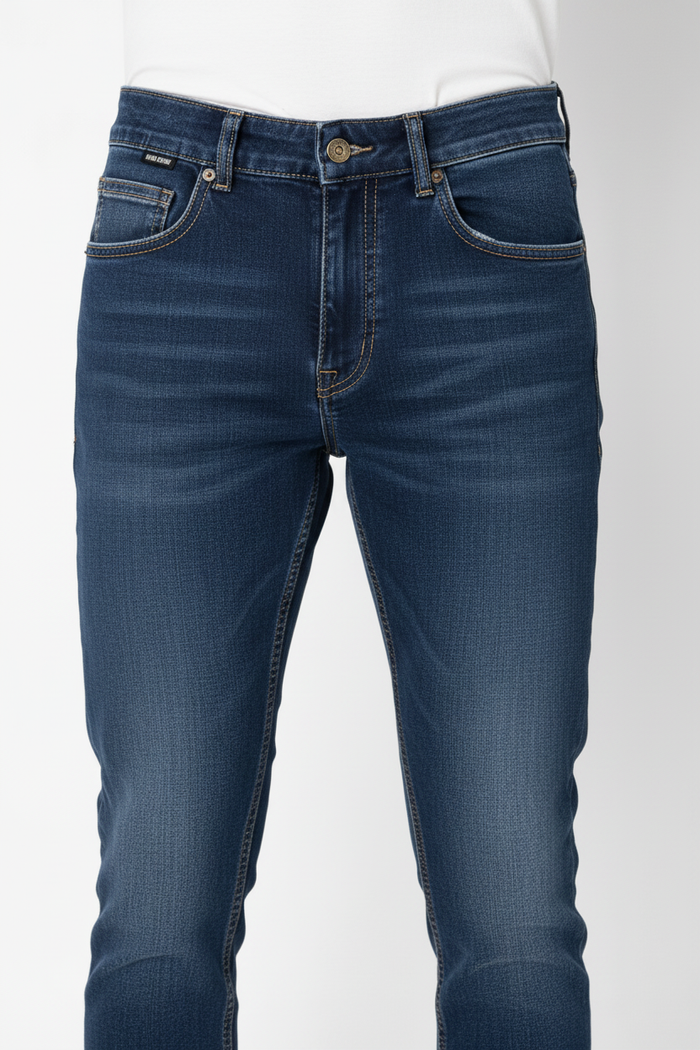 WAM DENIM Jeans 72453 Fenric Dark Blue - Waist Detail