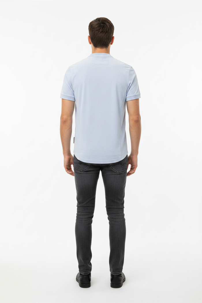 WAM DENIM T-Shirt 79664 Velvet Light Blue - Back View
