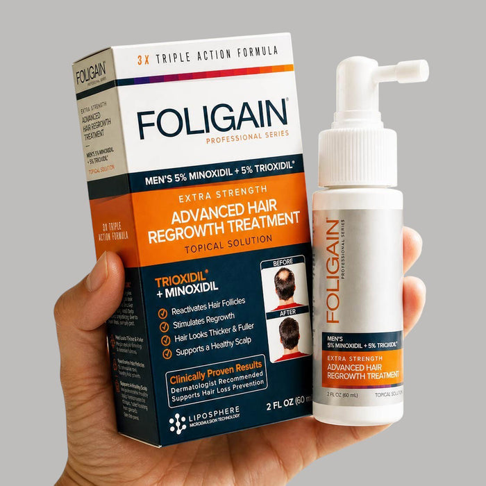 FOLIGAIN® Advanced Hair Regrowth For Men 5% Minoxidil + 5% TRIOXIDIL®