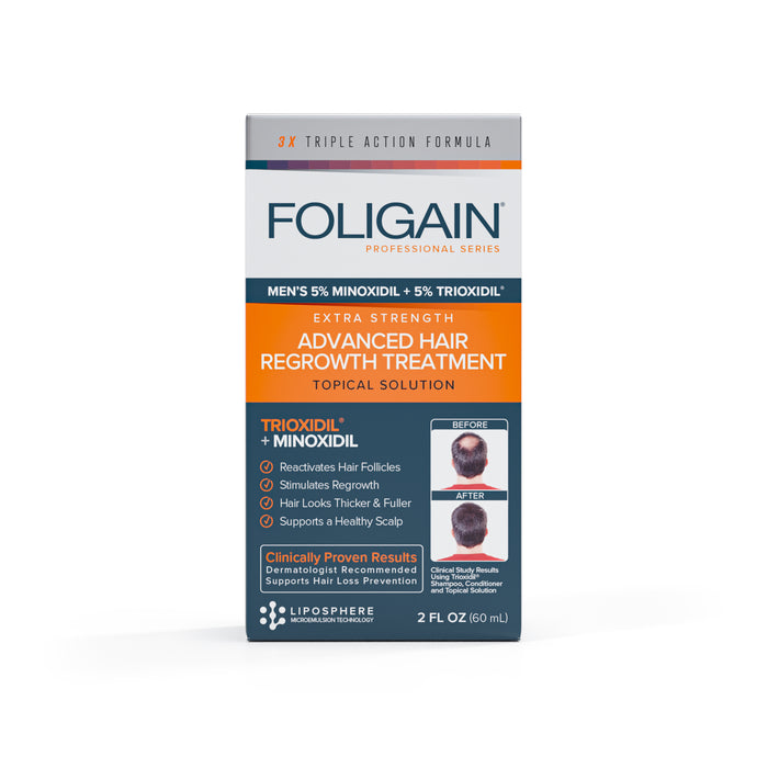 FOLIGAIN® Advanced Hair Regrowth For Men 5% Minoxidil + 5% TRIOXIDIL®