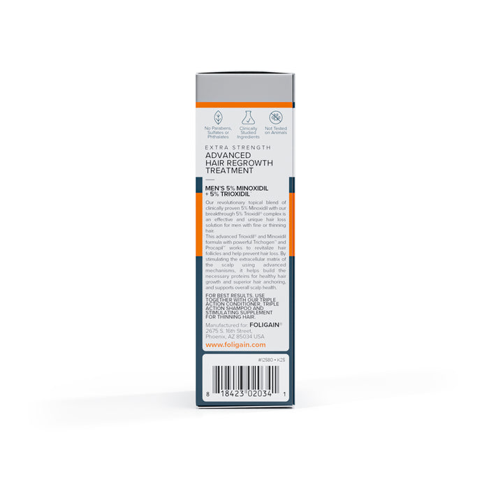 FOLIGAIN® Advanced Hair Regrowth For Men 5% Minoxidil + 5% TRIOXIDIL®