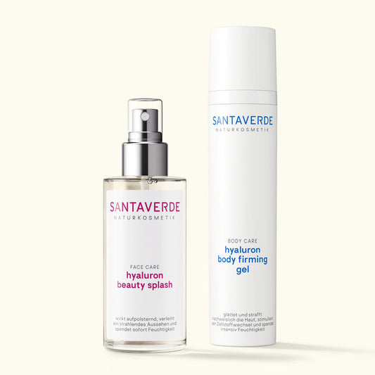 Santaverde hyaluron beauty splash und hyaluron body firming gel