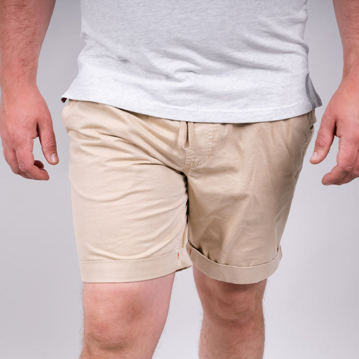 Gare Cotton Twill Chino Short - Pebble
