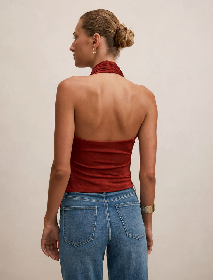Gianna Wrap Halter Top Forever New