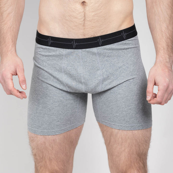 Glenbuck Cotton Boxer - Charcoal Marl