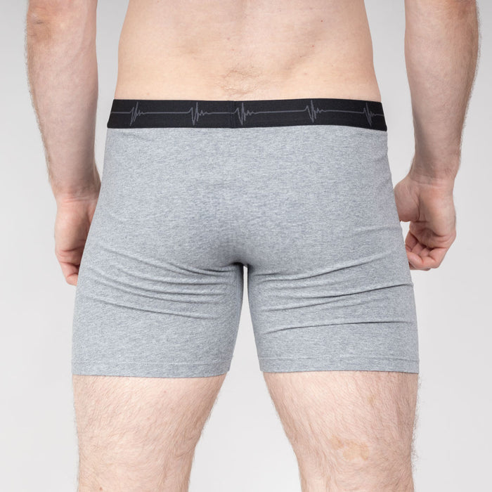 Glenbuck Cotton Boxer - Charcoal Marl