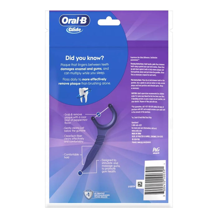Glide 3D White Floss Picks Mint - 75ct - 48 Pack