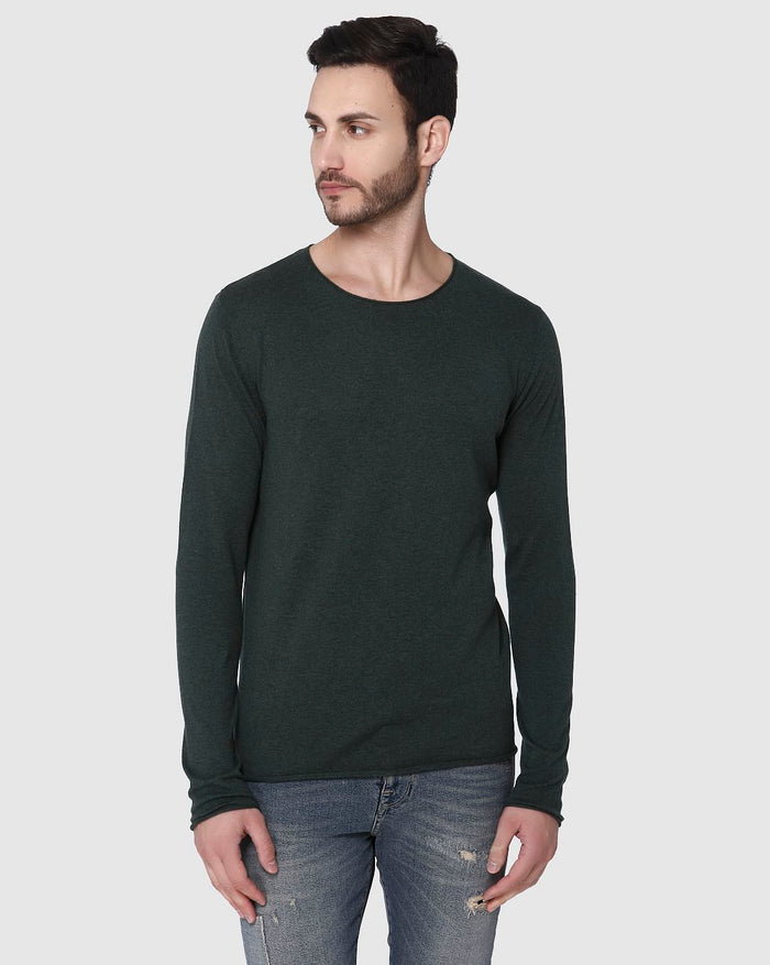 Green Crew Neck Pullover