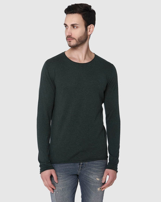 Green Crew Neck Pullover
