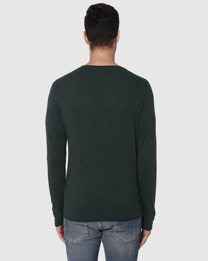 Green Crew Neck Pullover