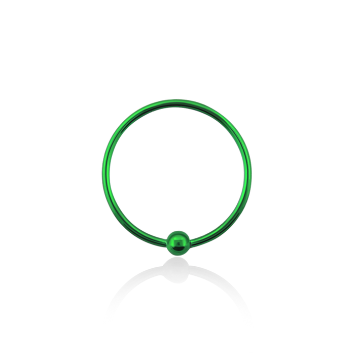 Green Color-Plated 925 Sterling Silver Nose Ring