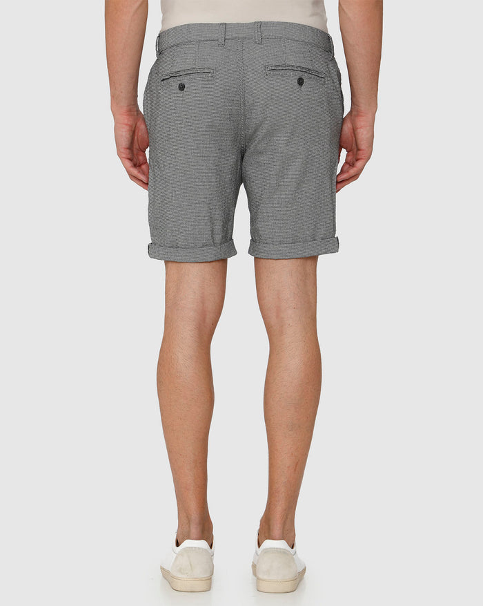 Grey Fine Striped Chino Shorts