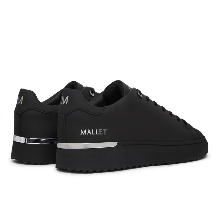 Mallet London GRFTR Lite Triple Black Silver Mens Trainers