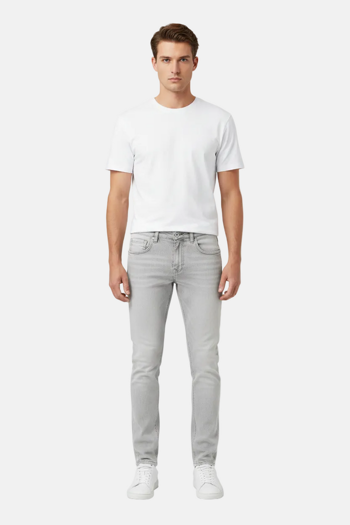 Halvik Light Grey Jeans - Front