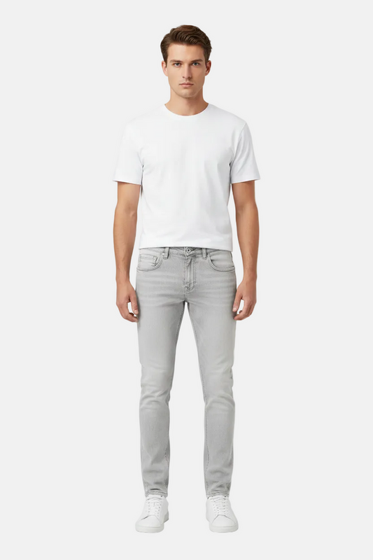 Halvik Light Grey Jeans - Front