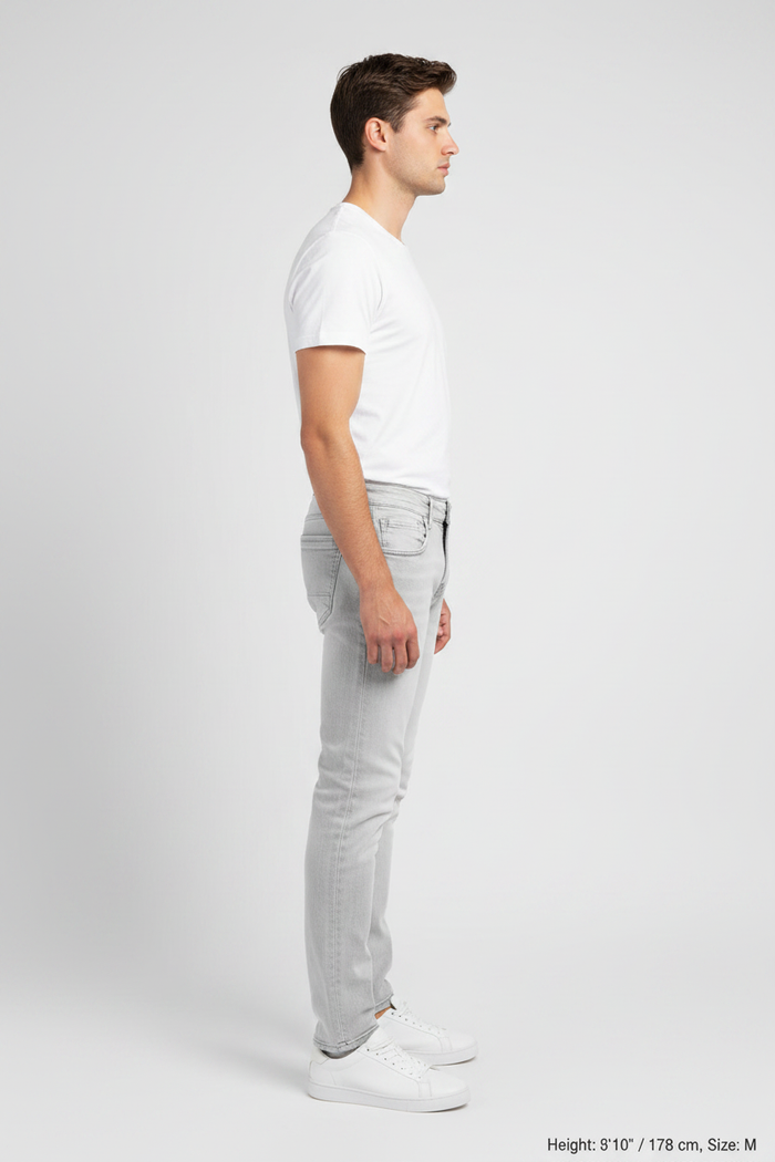 Halvik Light Grey Jeans - Side View