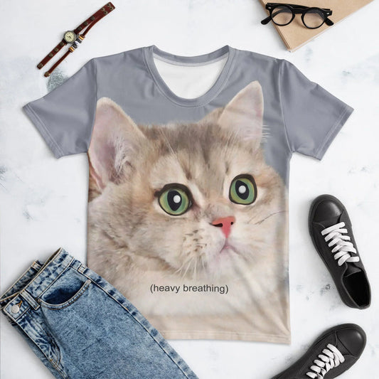 Set against a slate grey fog backdrop, a massive, hyper-realistic portrait of a chubby feline features cream and biscuit tan fur. Contact us with accessibility feedback, we'd love to help!
