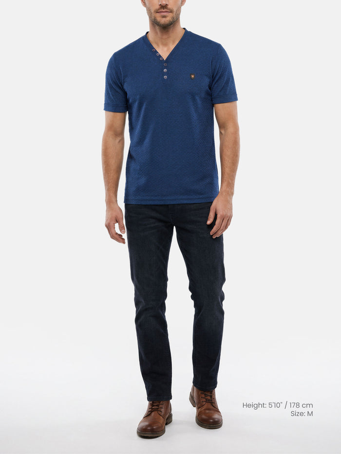 Het Tyvon marineblauwe T-shirt