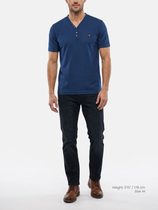 Het Tyvon marineblauwe T-shirt