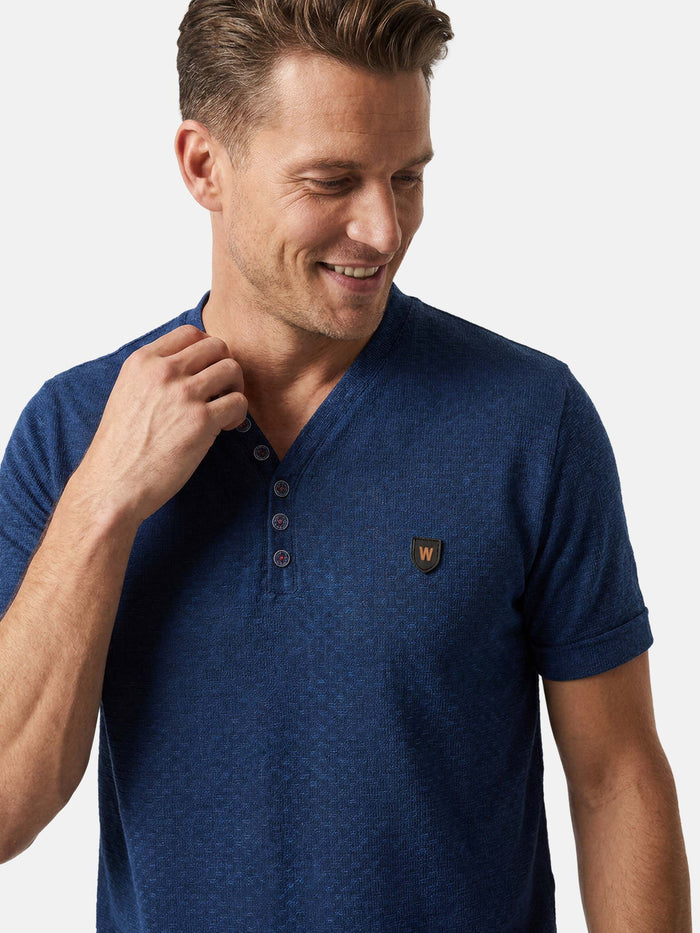 Het Tyvon marineblauwe T-shirt
