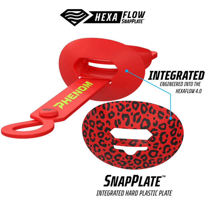 HexaFlow 4.0 SnapPlate™ Mouthguard - Red Leopard