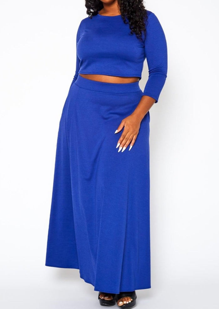 Hi Curvy Plus Size Women Effortless Two Piece Set with Pockets