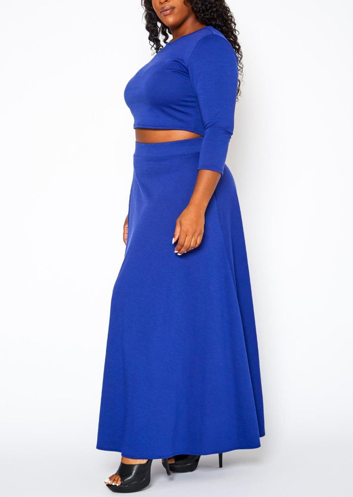 Hi Curvy Plus Size Women Effortless Two Piece Set with Pockets