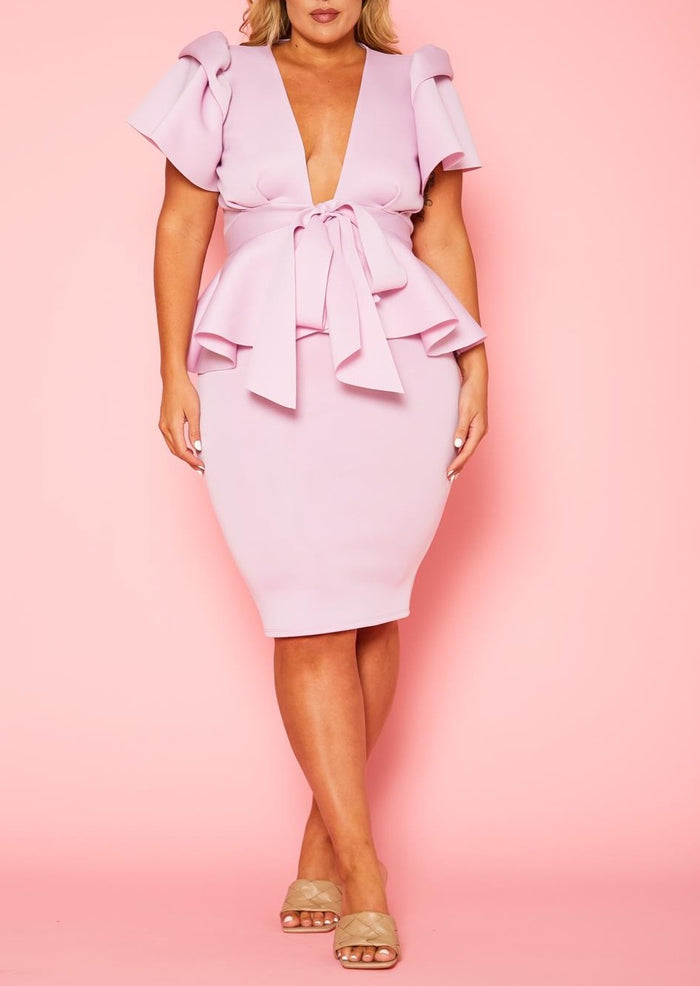 Hi Curvy Plus Size Women Impression Two Piece Set Made In USA
