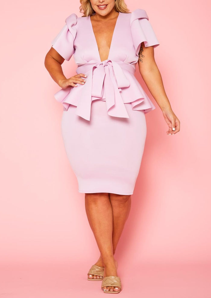 Hi Curvy Plus Size Women Impression Two Piece Set Made In USA