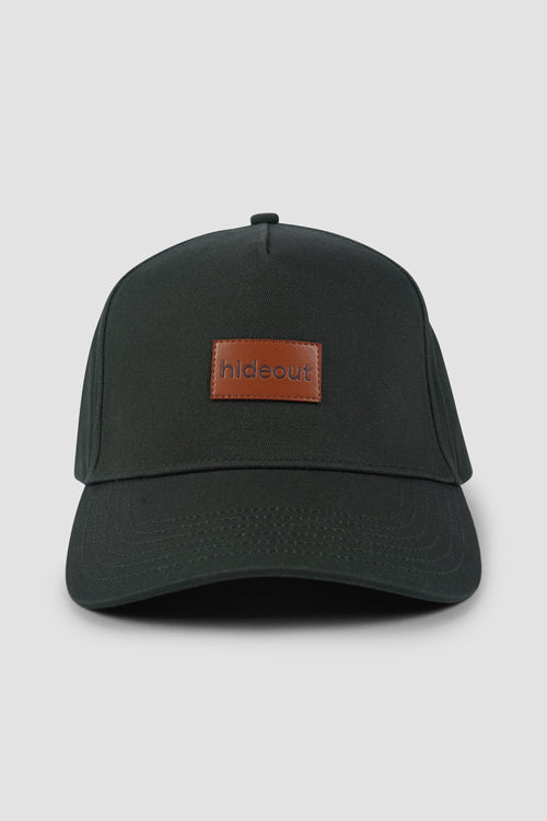 Hideout Leather Label 6-panel Dad Cap Green