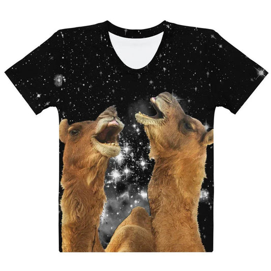 Set against a deep obsidian void dusted with starlight silver lens flares, this design delivers a humorous parody of mystical wildlife aesthetics. Contact us with accessibility feedback, we'd love to help!
