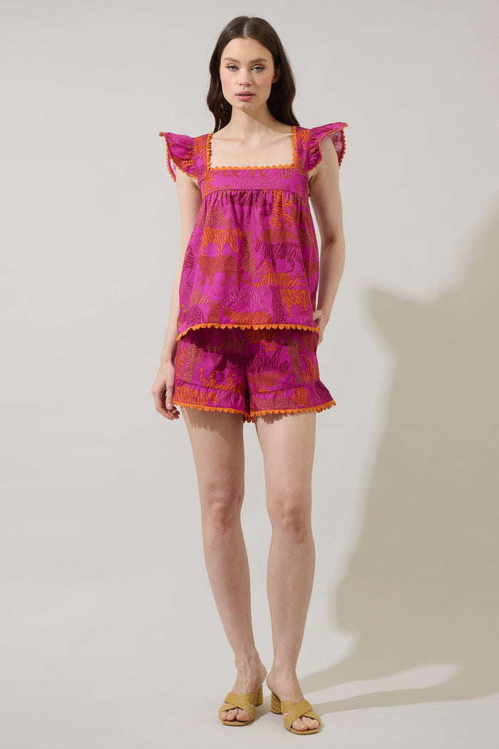 In the Jungle Evel Ruffle Shorts
