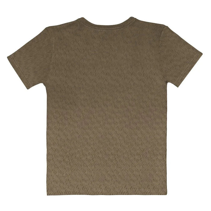 Industrial Society Cat Women's Tee - The stark juxtaposition of the academic white serif text citing "Cause of death: Industrial Society" against the lazy **slate grey (#7E7E7E)** feline sprawled in a **sun-bleached oatmeal (#CDBEA5)** sunbeam on a **toasted walnut brown (#6B5442)** carpet background.