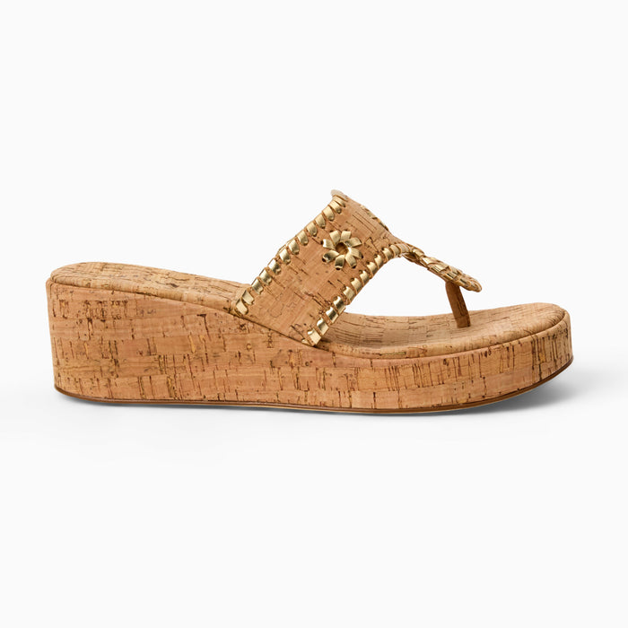 Jack Rogers Mid-Wedge - Cork - Cork/Gold