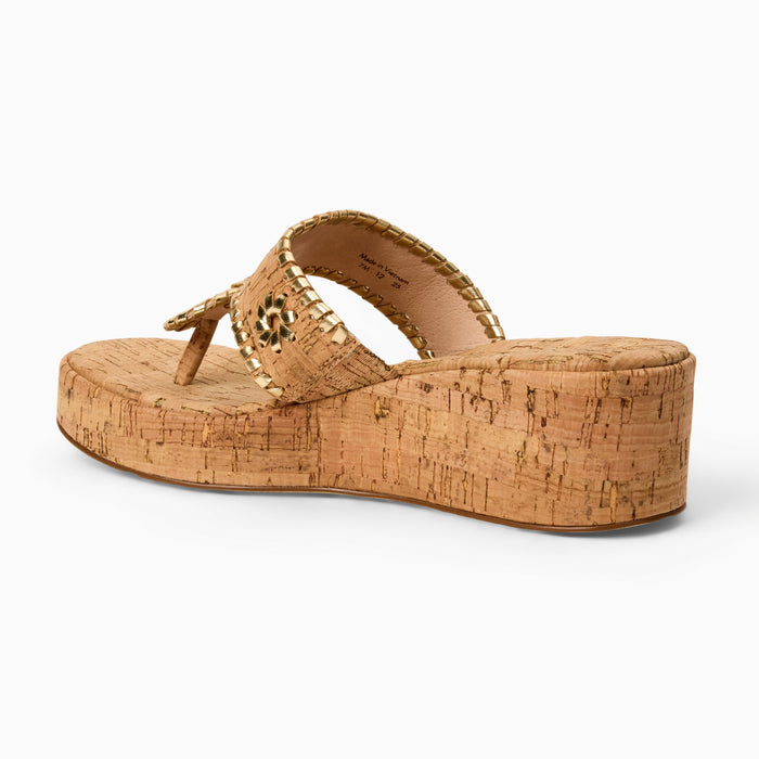 Jack Rogers Mid-Wedge - Cork - Cork/Gold