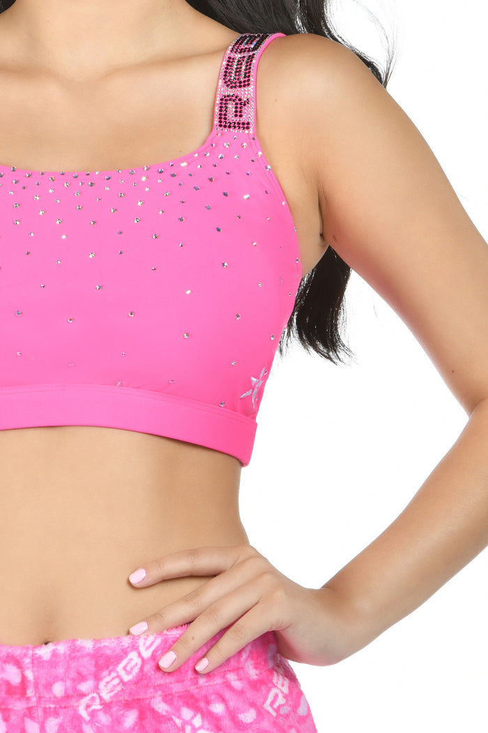 Kali Sports Bra in Electric Pink