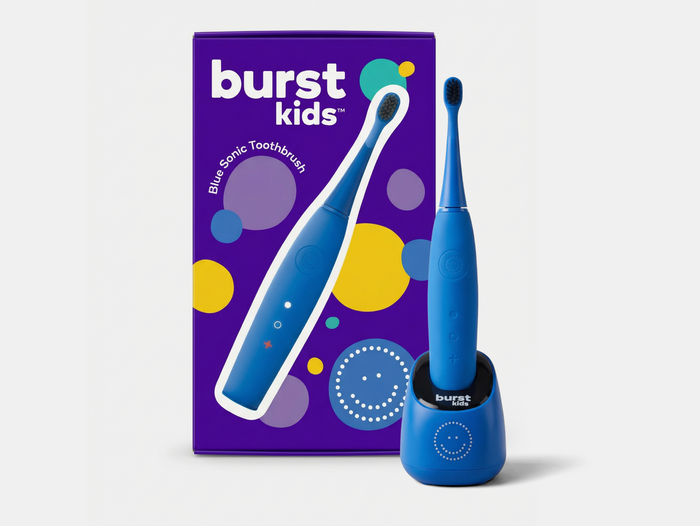 Color: Blue; kids sonic toothbrush