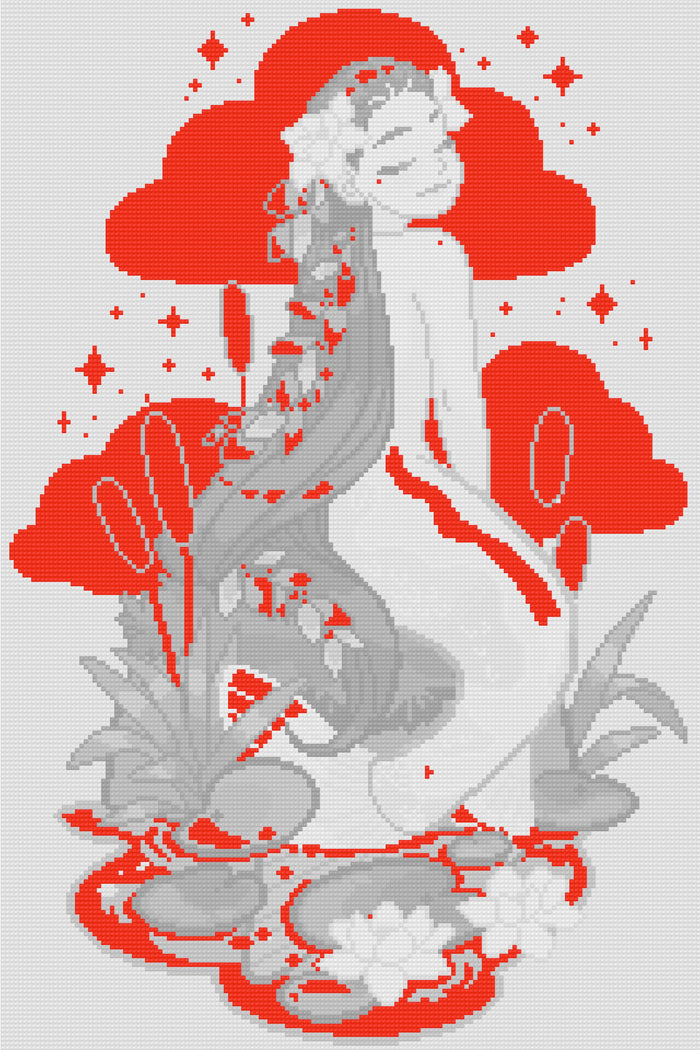 Koi Mermaid | Pixel Charted