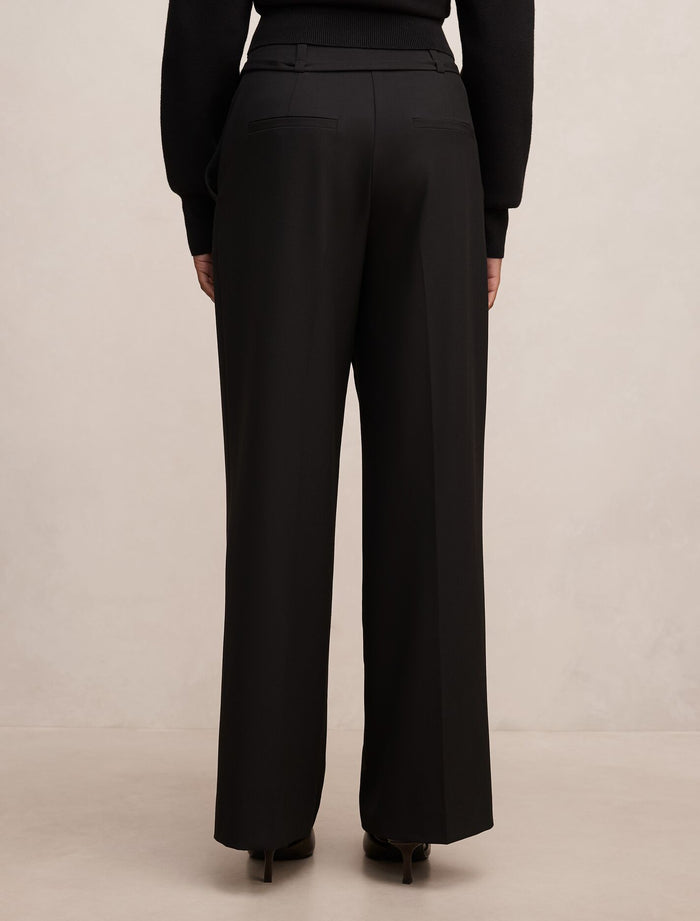 Kyla Petite Belted Straight Leg Pants Forever New